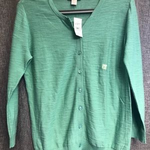 NWT LOFT mint cardigan size Small mint color